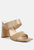 Alodia Slim Block Heel Sandals in Taupe - Taupe