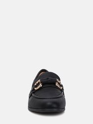Asher Horsebit Embellished Loafers In Black