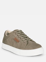 Ashford Taupe Fine Suede Handcrafted Sneakers - Taupe