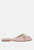 Astre Pearl Embellished Shimmer Mules In Blush - Blush