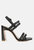 Avianna Black Slim Block Heel Sandal