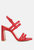 Avianna Red Slim Block Heel Sandal