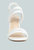 Avianna White Slim Block Heel Sandal