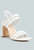 Avianna White Slim Block Heel Sandal - White
