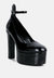 Babe Heaven Patent Pu Maryjane Sandals In Black - Black