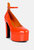 Babe Heaven Patent Pu Maryjane Sandals In Orange - Orange