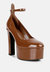 Babe Heaven Patent Pu Maryjane Sandals In Tan - Tan