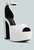 Beaty White Studded Suede High Block Heeled Sandals - White