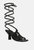 Beroe Black Braided Handcrafted Lace Up Sandal - Black