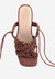 Beroe Mocca Braided Handcrafted Lace Up Sandal