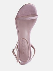 Blondes Pink Croc High Heeled Sandal