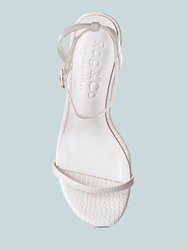 Blondes White Croc High Heeled Sandal