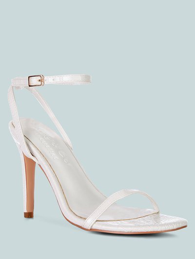 Rag & Co Blondes White Croc High Heeled Sandal product