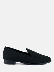 Bougie Black Organic Canvas Loafers - Black