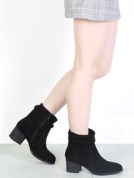 Bowie Stacked Heel Leather Boots