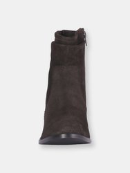 Bowie Stacked Heel Leather Boots