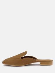 Calico Tan Organic Canvas Mules