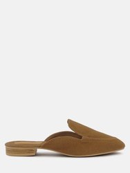 Calico Tan Organic Canvas Mules