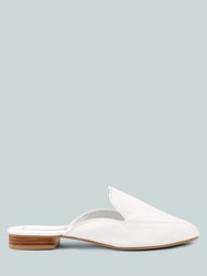 Calico White Organic Canvas Mules