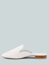 Calico White Organic Canvas Mules