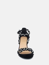 Candance Black Block Heel Sandal