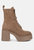 Carmac High Ankle Platform Boots - Tan