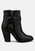 Cat-Track Black Leather Ankle Boots