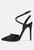 Charmer Rhinestone Embellished Stiletto Sandals In Black