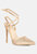 Charmer Rhinestone Embellished Stiletto Sandals In Champagne - Champagne