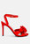Chaumet Red Rose Bow Embellished Sandals
