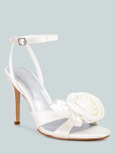 Rag & Co Chaumet White Rose Bow Embellished Sandals product
