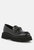 Cheviot Black Chunky Leather Loafers - Black