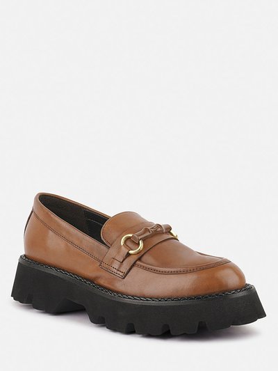 Rag & Co Cheviot Tan Chunky Leather Loafers product