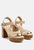 Choupette Suede Leather Block Heeled Sandal - Nude