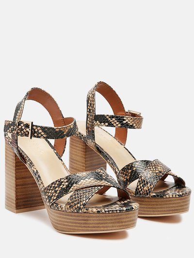 Rag & Co CHYPRE High Heeled Block Sandal In Tan product