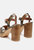 CHYPRE High Heeled Block Sandal In Tan