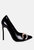 Cocktail Buckle Embellished Stiletto Pump Shoes In Black