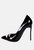 Cocktail Buckle Embellished Stiletto Pump Shoes In Black