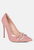 Cocktail Buckle Embellished Stiletto Pump Shoes In Blush - Blush