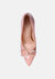 Cocktail Buckle Embellished Stiletto Pump Shoes In Blush