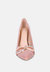 Cocktail Buckle Embellished Stiletto Pump Shoes In Blush