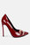 Cocktail Buckle Embellished Stiletto Pump Shoes In Burgundy