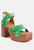 Cristina Cross Strap Embellished Heels In Green - Green