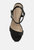 Cruella Black Block Heel Platform Sandals