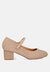Dallin Suede Block Heel Mary Janes In Sand - Sand