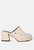 Delaunay Beige Suede Heeled Mule Sandals