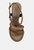 Domeda Tan Metal Chain Mid Heel Sandal