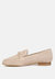 Echo Suede Leather Braided Detail Loafers In Sand