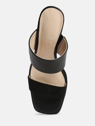 Eddlia Slip on Platform Sandals - Black