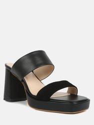 Eddlia Slip on Platform Sandals - Black - Black